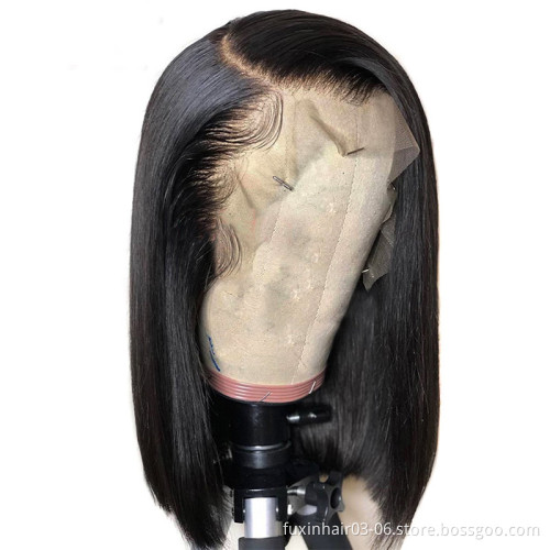 Perruque Pixie Cut Wig Human Hair Curly Bob Short Pixie Cut Lace Wig Bleached Knots Lace Frontal 13x4 Pixie Wig With Baby Hair